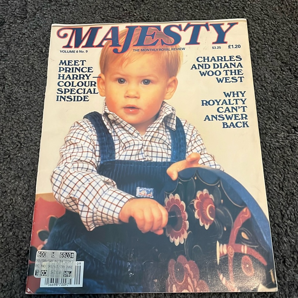 Vintage Majesty Magazine from London Vol. 6, No. 9 Featuring Prince Harry